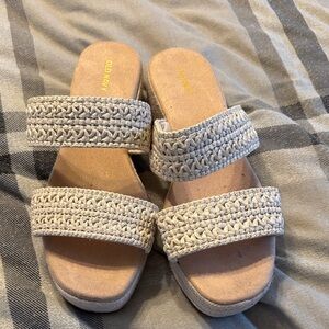 old navy Women's Cream Sandals